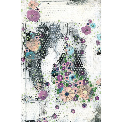 Floral Abstract I Black Modern Wood Framed Art Print by Ogren, Sarah