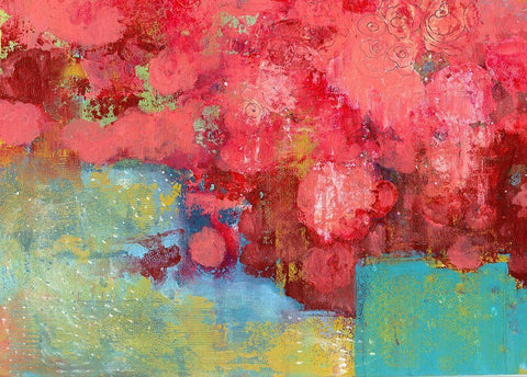 Floral Explosion White Modern Wood Framed Art Print with Double Matting by Ogren, Sarah