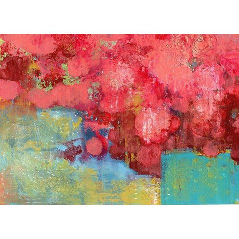 Floral Explosion Black Modern Wood Framed Art Print by Ogren, Sarah