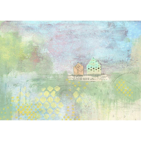 This House has a Nice Garage Gold Ornate Wood Framed Art Print with Double Matting by Ogren, Sarah