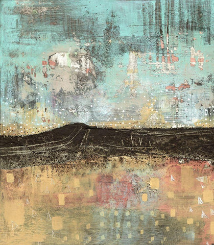 Abstracted Landscape White Modern Wood Framed Art Print with Double Matting by Ogren, Sarah