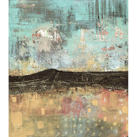 Abstracted Landscape Black Modern Wood Framed Art Print with Double Matting by Ogren, Sarah