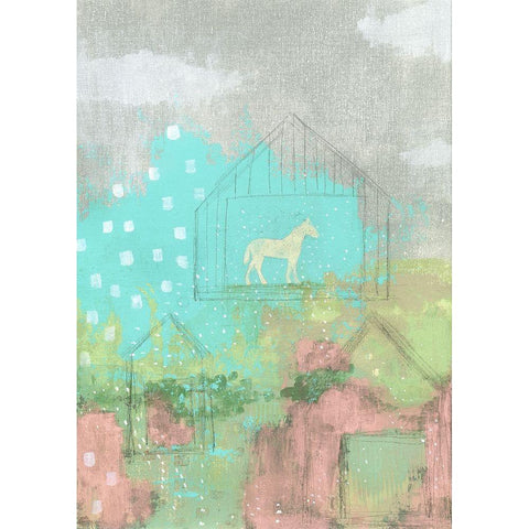 The Overgrown Barns Black Modern Wood Framed Art Print with Double Matting by Ogren, Sarah