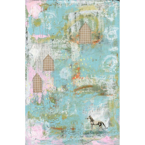 Horse II White Modern Wood Framed Art Print by Ogren, Sarah