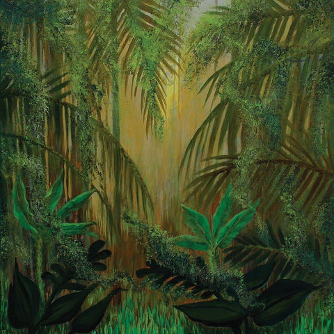 Jungle Memory White Modern Wood Framed Art Print by Francis, Sandra