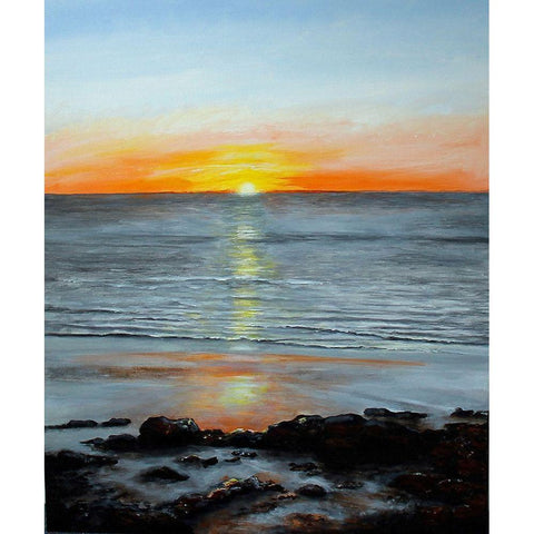 New Dawn Black Modern Wood Framed Art Print with Double Matting by Francis, Sandra