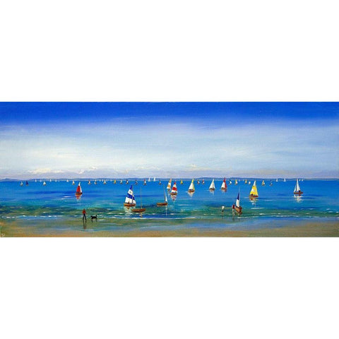 Sailing Away Gold Ornate Wood Framed Art Print with Double Matting by Francis, Sandra