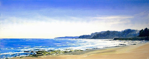 Morning Light White Modern Wood Framed Art Print with Double Matting by Francis, Sandra