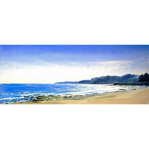 Morning Light White Modern Wood Framed Art Print by Francis, Sandra