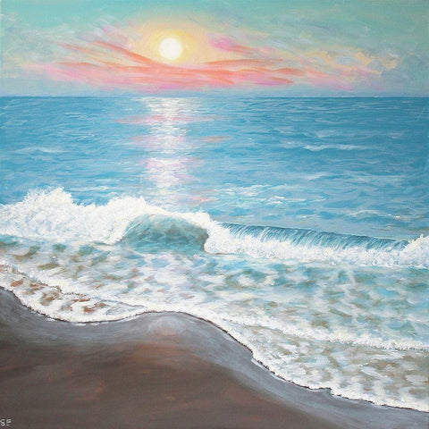 Sunrise Black Ornate Wood Framed Art Print with Double Matting by Francis, Sandra