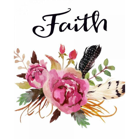 Faith White Modern Wood Framed Art Print by Moss, Tara