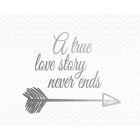 A True Love Story White Modern Wood Framed Art Print by Moss, Tara