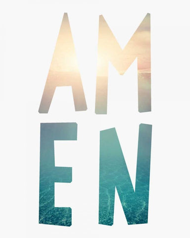 Amen Water Black Ornate Wood Framed Art Print with Double Matting by Moss, Tara