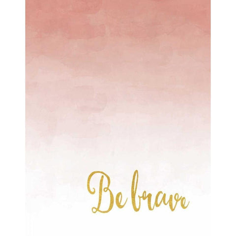 Be Brave Black Modern Wood Framed Art Print with Double Matting by Moss, Tara