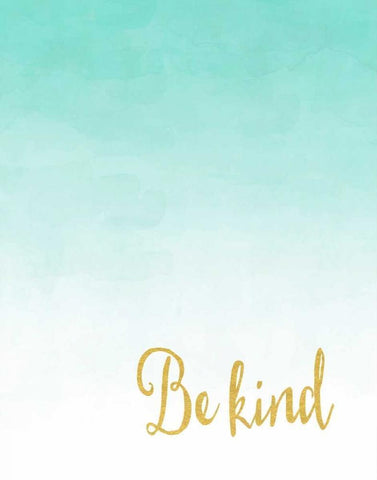 Be Kind White Modern Wood Framed Art Print with Double Matting by Moss, Tara