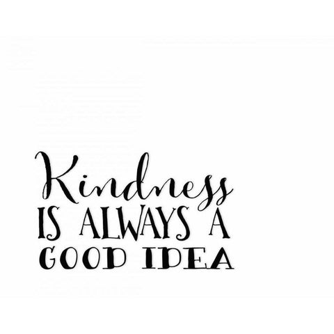 Kindness White Modern Wood Framed Art Print by Moss, Tara