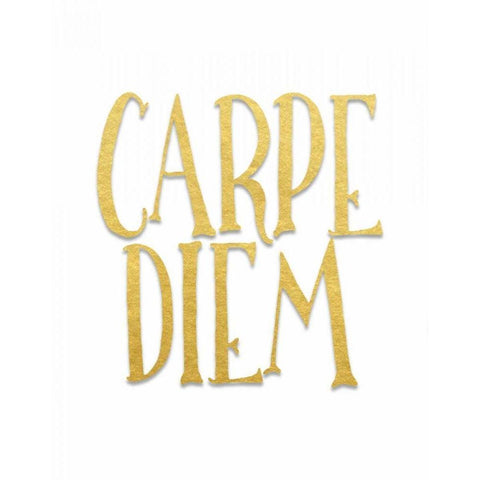 Carpe Diem Gold Ornate Wood Framed Art Print with Double Matting by Moss, Tara