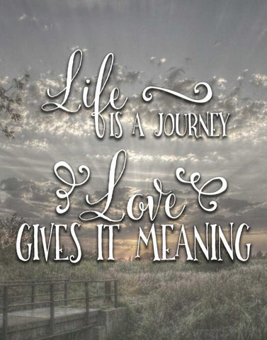 Life is a Journey - Photo Black Ornate Wood Framed Art Print with Double Matting by Moss, Tara