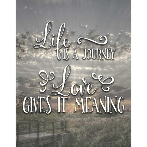 Life is a Journey - Photo Black Modern Wood Framed Art Print with Double Matting by Moss, Tara