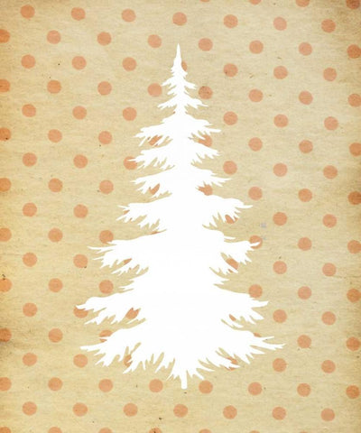 White Christmas Tree White Modern Wood Framed Art Print with Double Matting by Moss, Tara