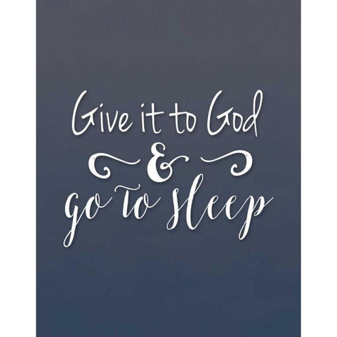 Give it to God Black Modern Wood Framed Art Print with Double Matting by Moss, Tara