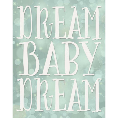 Dream Baby Dream Gold Ornate Wood Framed Art Print with Double Matting by Moss, Tara