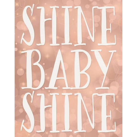 Shine Baby Shine Gold Ornate Wood Framed Art Print with Double Matting by Moss, Tara