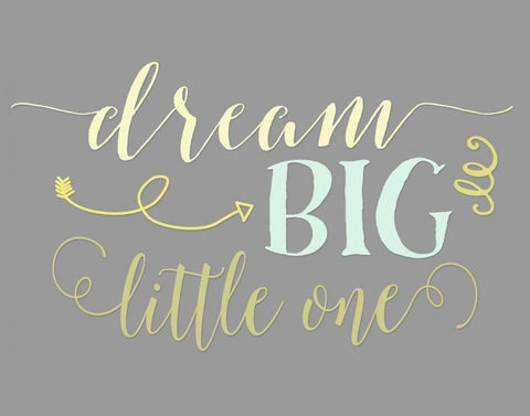 Dream Big Little One Black Ornate Wood Framed Art Print with Double Matting by Moss, Tara