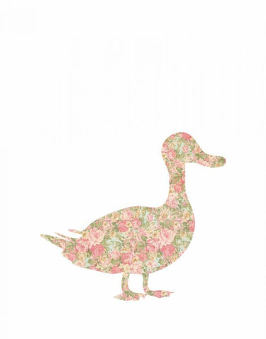 Floral Duck White Modern Wood Framed Art Print with Double Matting by Moss, Tara