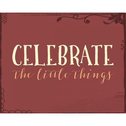 Celebrate the Little Things Black Modern Wood Framed Art Print with Double Matting by Moss, Tara