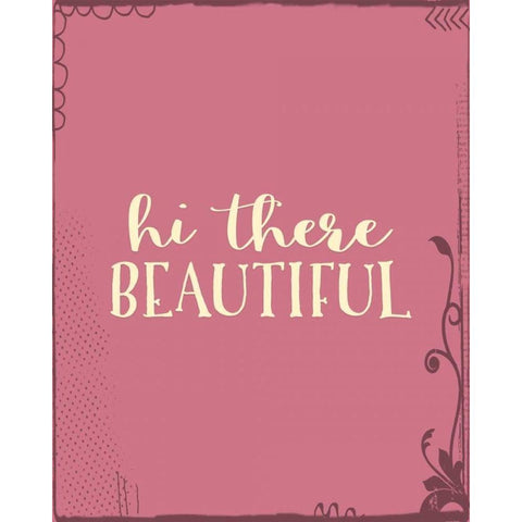 Hi There, Beautiful Gold Ornate Wood Framed Art Print with Double Matting by Moss, Tara