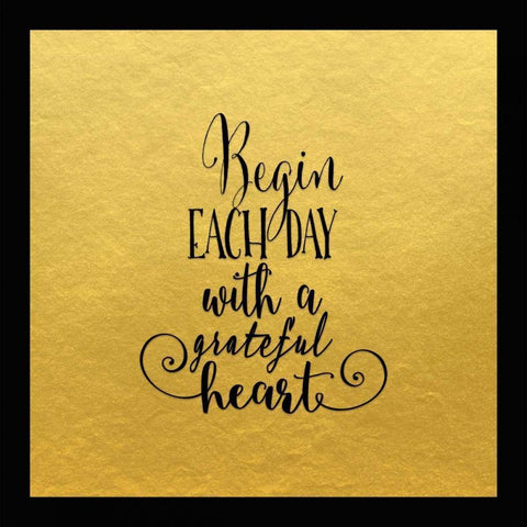 Begin Each Day Gold Ornate Wood Framed Art Print with Double Matting by Moss, Tara