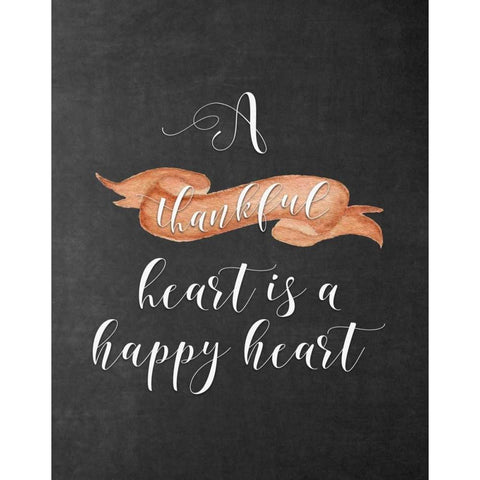 A Thankful Heart White Modern Wood Framed Art Print by Moss, Tara