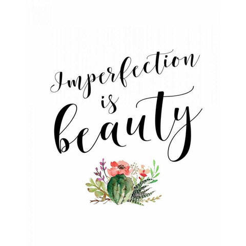 Imperfection is Beauty Black Modern Wood Framed Art Print with Double Matting by Moss, Tara