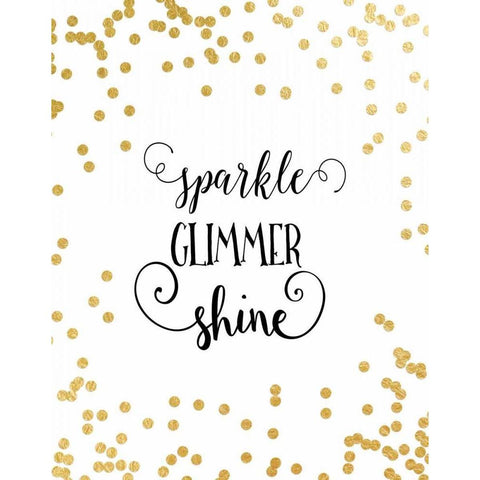 Sparkle, Glimmer, Shine Black Modern Wood Framed Art Print with Double Matting by Moss, Tara