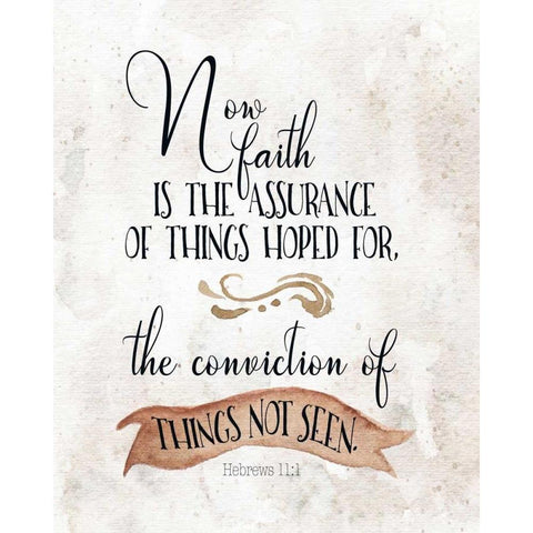 Hebrews 11:1 White Modern Wood Framed Art Print by Moss, Tara