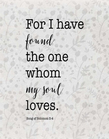 Song of Solomon 3:4 Black Ornate Wood Framed Art Print with Double Matting by Moss, Tara