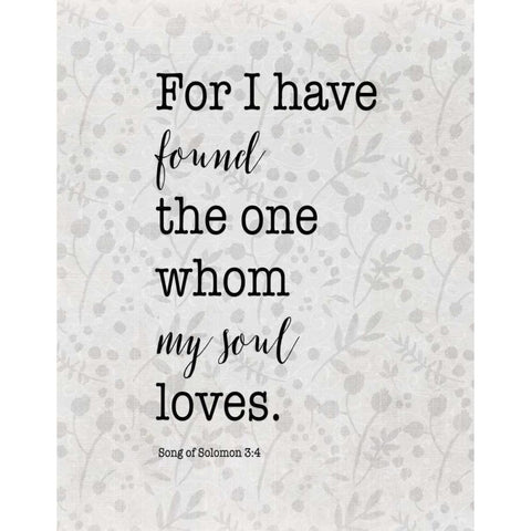 Song of Solomon 3:4 White Modern Wood Framed Art Print by Moss, Tara