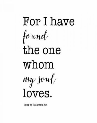 Song of Solomon 3:4 Black Ornate Wood Framed Art Print with Double Matting by Moss, Tara