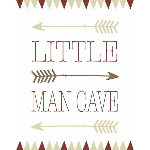 Little Man Cave Black Modern Wood Framed Art Print with Double Matting by Moss, Tara