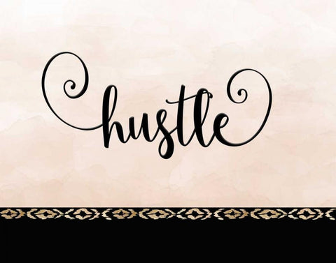 Hustle Black Ornate Wood Framed Art Print with Double Matting by Moss, Tara