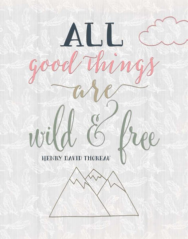 All Good Things Quote White Modern Wood Framed Art Print with Double Matting by Moss, Tara