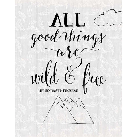 All Good Things Quote II White Modern Wood Framed Art Print by Moss, Tara