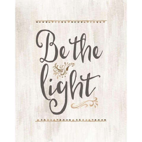 Be the Light Black Modern Wood Framed Art Print with Double Matting by Moss, Tara