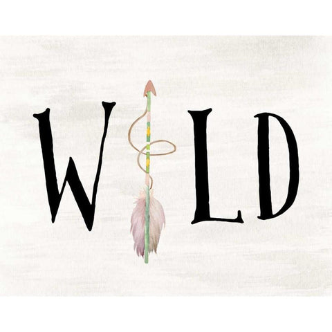 Wild Watercolor Arrow Gold Ornate Wood Framed Art Print with Double Matting by Moss, Tara