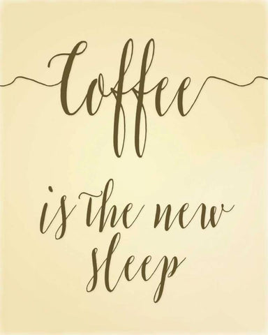 Coffee is the New Sleep II Black Ornate Wood Framed Art Print with Double Matting by Moss, Tara