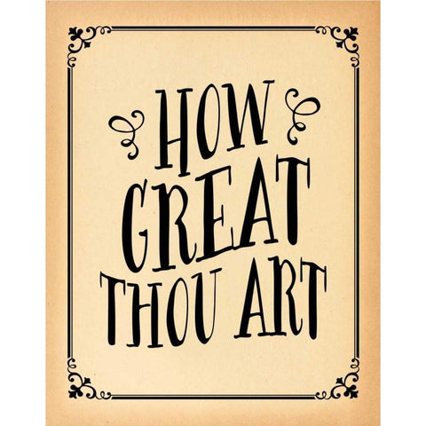 How Great Thou Art Black Modern Wood Framed Art Print by Moss, Tara