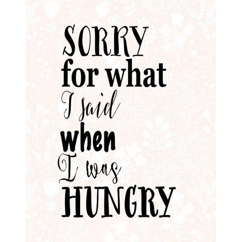 When I Was Hungry Black Modern Wood Framed Art Print with Double Matting by Moss, Tara