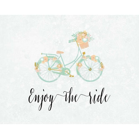 Enjoy the Ride Black Modern Wood Framed Art Print with Double Matting by Moss, Tara