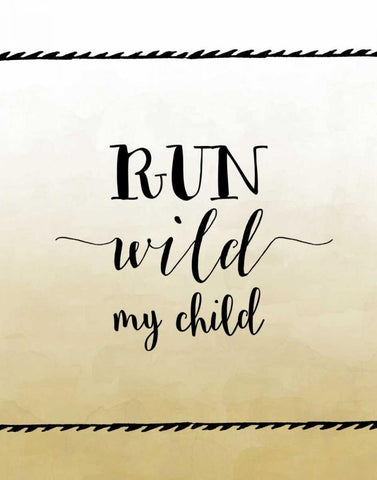 Run Wild White Modern Wood Framed Art Print with Double Matting by Moss, Tara